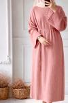 Efsun Triko Elbise - Pembe