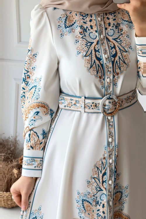 Exclusive Elbise-Beyaz