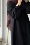 Gizli Düğmeli Pantolon Takım - Siyah