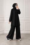 Önü Çımalı İkili Takım - Siyah
