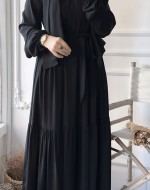 Sahra Ferace Elbise - Siyah