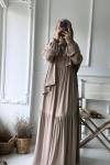 Sahra Ferace Elbise - Vizon