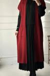 Uzun Yelek - Bordo