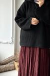 Bukre Oversize Kazak - Siyah Siyah