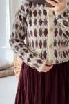 Cepli Baklava Desen Hırka - Bej  Bej