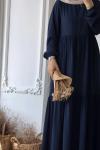 Sahra Ferace Elbise - Lacivert Lacivert