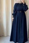 Denim Ferace Elbise -Lacivert Lacivert