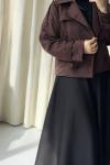Süet Kısa Trençkot - Acı Kahve  Acı Kahve