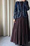 Payetli Denim Ceket  Lacivert