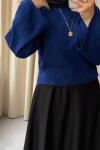 Reglan Kol Triko Kazak  Saks Mavisi