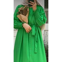 Kol Gipeli Ferace Elbise - Yeşil