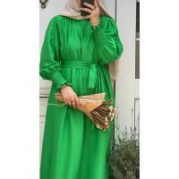 Kol Gipeli Ferace Elbise - Yeşil