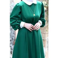 Naif Bebe Yaka Elbise - Yeşil