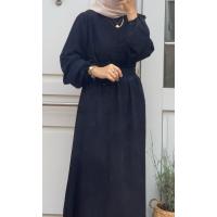 Pıtpıtlı Ayrobin Elbise - Siyah