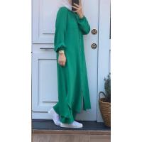Uzun Tunikli Pantolonlu Takım - Yeşil