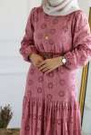 Alos Fistolu Elbise - Pembe