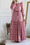 Alos Fistolu Elbise - Pembe
