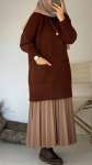 Cepli Triko Tunik - Acı Kahve