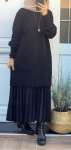 Cepli Triko Tunik - Siyah