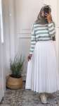 Çizgili Tunik -Mint Yeşili