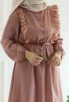 Fistolu Elbise - Pembe