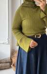 Fitilli Volan kol Bluz - Yeşil
