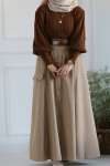 Gabardin Etek Bej