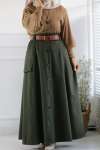 Gabardin Etek Haki