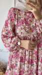 İpek Saten Elbise - Pembe