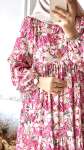 İpek Saten Elbise - Pembe