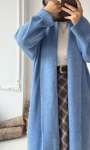 Kalın Uzun Hırka - Mavi