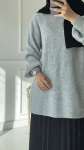 Kamelya Triko Tunik - Gri