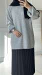 Kamelya Triko Tunik - Gri