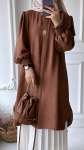 Kolu Gipeli Oversize Tunik - Kahverengi