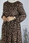 Leopar Desenli Elbise