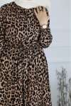Leopar Desenli Elbise