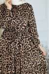 Leopar Desenli Elbise