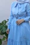 Lily Kemerli Elbise - Bebe Mavi