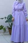Lily Kemerli Elbise - Lila