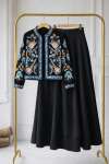 Nakışlı Ceket - Siyah