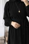 Nergis  Elbise - Siyah