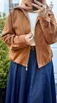 Nubuk Bomber Ceket - Taba
