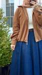 Nubuk Bomber Ceket - Taba