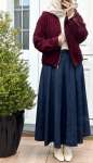Nubuk Bomber Ceket - Bordo