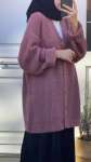 Oversize Hırka - Gül Kurusu