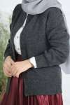 Piliseli Etek - Bordo