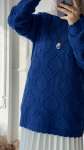 Ponponlu Tunik - Saks mavisi
