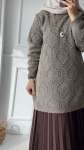 Ponponlu Tunik - Vizon