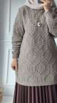 Ponponlu Tunik - Vizon