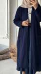 Şal Yaka Uzun Hırka - Lacivert